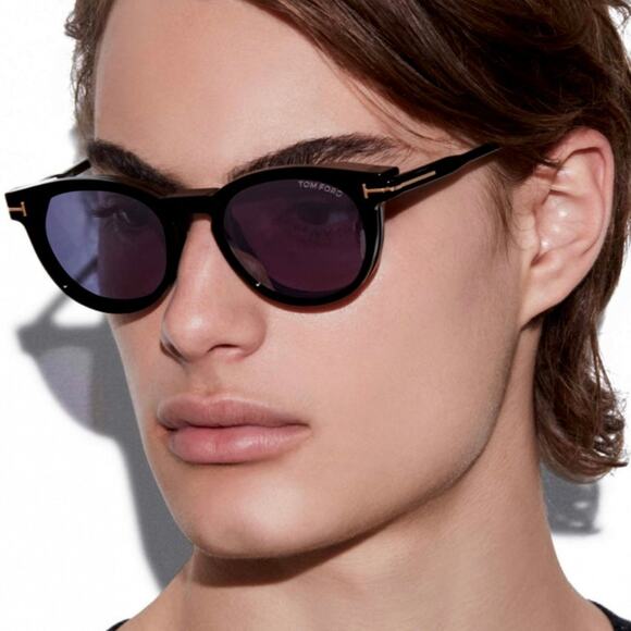 New, TOM FORD Clip-On Sunglasses/Eyeglasses TF5823-H-B 001 Authentic - Picture 1 of 15